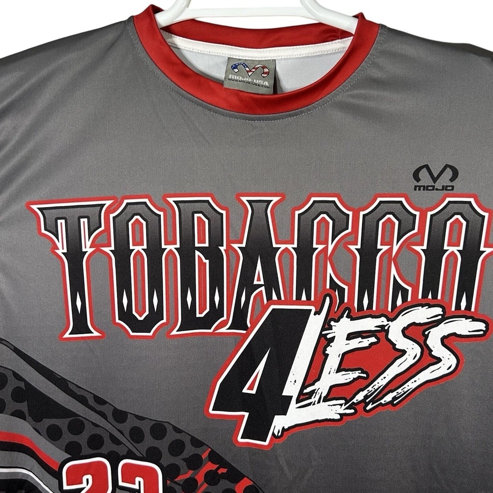 MOJO USA Jersey Style‎ Shirt Adult Medium Red White Black Gray Tobacco 4 Less